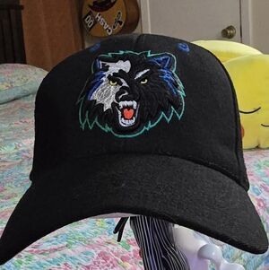 NBA Minnesota Timberwolves Mens Black Hat with Embroidered Patch